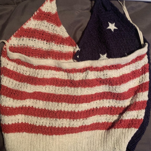 American print crop top - Picture 4 of 4